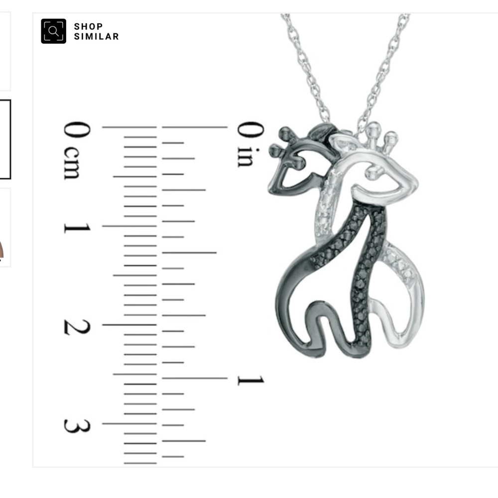 Hugging Giraffes Pendant Sterling Silver